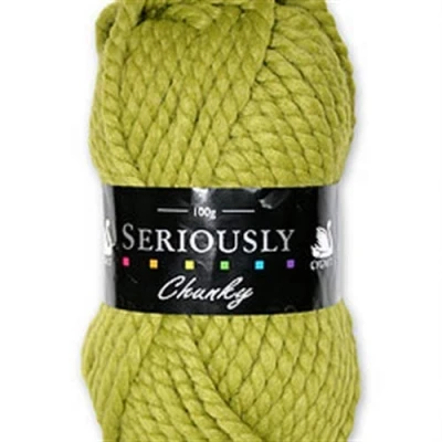 Image of Cygnet SERIOUSLY CHUNKY Knitting Acrylic Yarn / Wool 100g 3877 Meadow Green