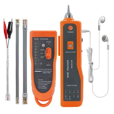 Image of Wire Tester RJ45 RJ11 Cable Tracker Line Finder Multifunction Ethernet LAN Network Cat5 Cat6 with Earphone for Collation BOOGIIO