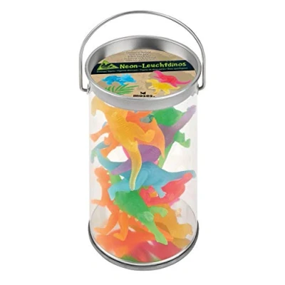 Image of Moses Neon Glow Dinos, Set Of 10 Mini in the Dark Toy Figures for Children, 40224