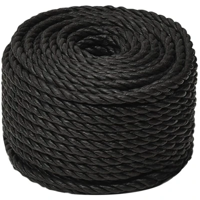 Image of vidaXL Work Rope Black 12 mm 25 m Polypropylene