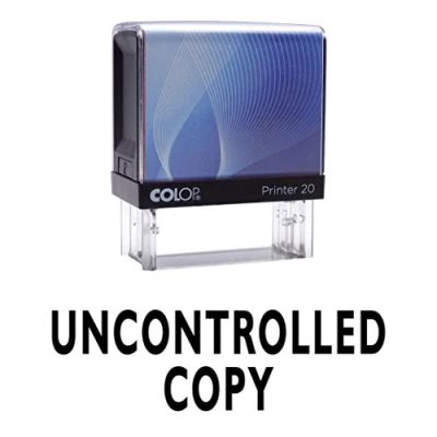 Image of UNCONTROLLED Copy Self Inking Rubber Stamp Custom Colop Office Stationary P20 Mini Stamper