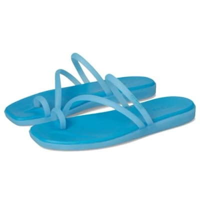 Image of Crocs Women&#039;s Miami Frosted Toe Loop Sandal, Tinted Glass, 5 UK