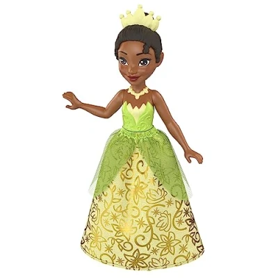 Image of Mattel Disney Princess Toys, Small Dolls, Tiana Posable Doll with Sparkling Clothing Inspired by Movie, Gifts for Kids, HLW71