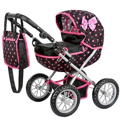 Image of Kinderplay Dolls Pram Toy Baby Doll Pushchair Buggy Stroller with Adjustable Handle (33 63 cm), model KP0262G