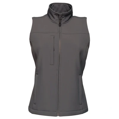 Image of Regatta Womens/Ladies Flux Soft Shell Bodywarmer (Seal Grey/Seal Grey) Size 18 UK