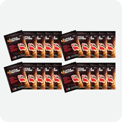 Image of Little Hotties Toe Warmers 20 Ct Adhesive Foot for Cold Weather Comfort