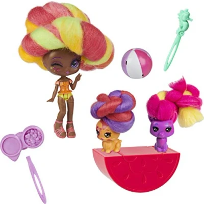Image of Candylocks 6056610 Margo Punch Hair Toy Doll with Animals Tiere, Multicoloured