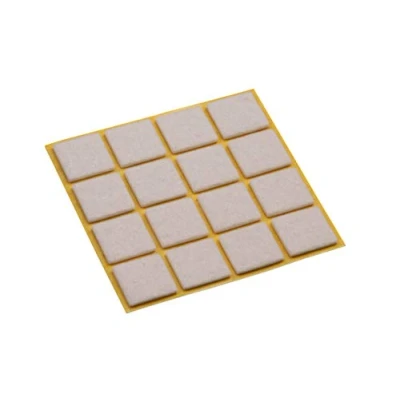 Image of Metafranc Felt TopSoft 20 x mm Self Adhesive Beige 16 Pieces Effective Protection Furniture Set for Sensitive Chair Glides/Floor Gliders / 644806, Beige, (16 Stück)