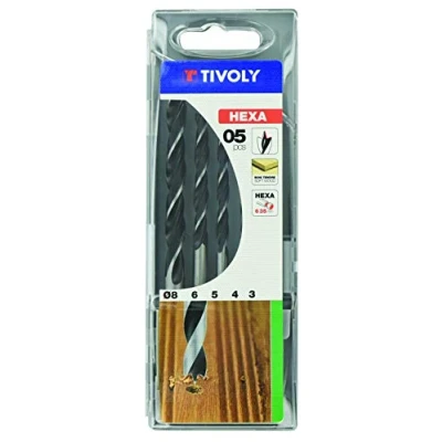 Image of Tivoly 10803770001 Hexagonal Wood Drill Bit Set