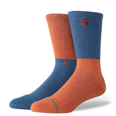 Image of Stance Opposites CREW Unisex Socks, Size: 5.5 7.5, Burntorange