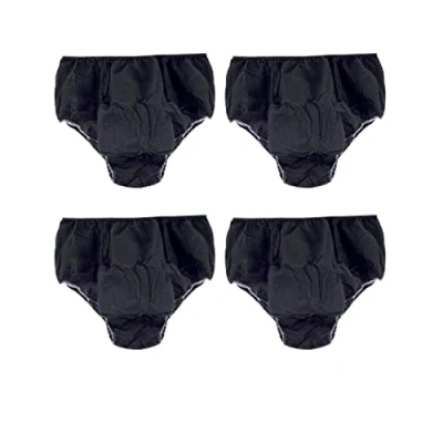 Image of unhg Disposable Underwear for Women/Men, Spa Spray Tanning Massage Briefs, Non Woven Bath Pants,Black,50pcs
