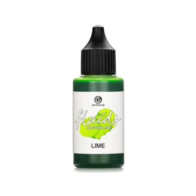 Image of Octopus 30ml Fluids Alcohol Ink LIME for fluid art and resin, green