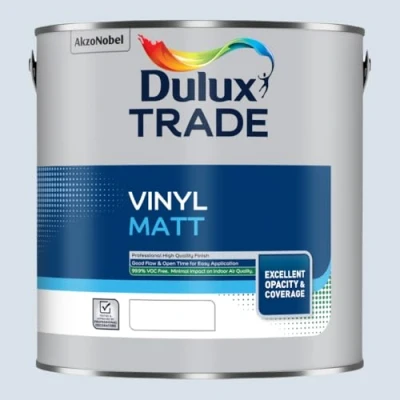 Image of DULUX TRADE VINYL MATT BLUEBERRY WHITE 2.5L