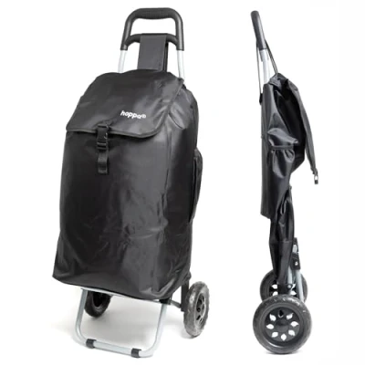 Image of Hoppa 57Ltr Lightweight Shopping Trolley 2024 model, Hard Wearing &amp; Foldaway Push/Pull Cart for Easy Storage With 1 Year Guarantee