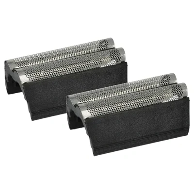 Image of vhbw 2 x Double Grille Compatible with Braun 5586, 5584, 5502, 5585, 5580 Electric Shaver + Frame, Dark Grey/Silver