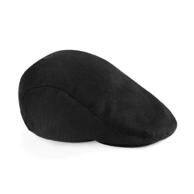 Image of Beechfield Unisex Vintage Flat Cap / Headwear (S/M) (Black)