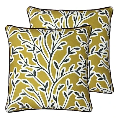 Image of Furn. Annika Floral Feather Filled Cushion Twin Pack