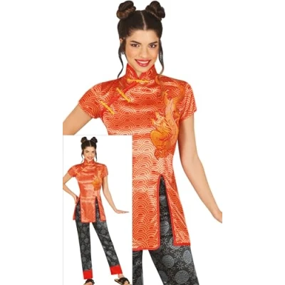 Image of FIESTAS GUIRCA Traditional Chinese Fancy Dress Women Dragon Kimono Japanese Costumes for Size M