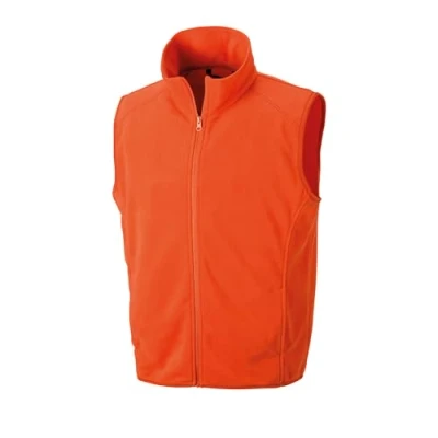 Image of Result Microfleece Gilet, Orange, X Large. R116X