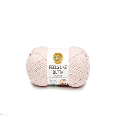 Image of Lion Brand Yarn Company Feels Like Butta Yarn, Polyester, Pink, 17.78 x 6.35 cm