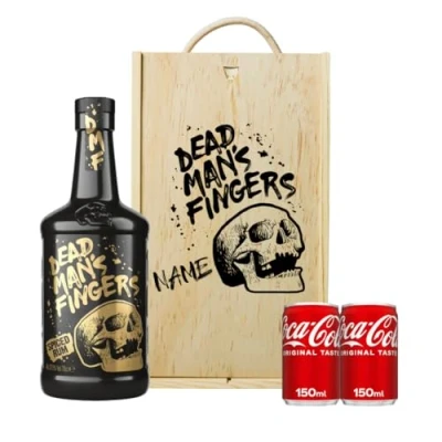 Image of Personalised Dead Man&#039;s Fingers Spiced Rum Gift Set with Fever Tree Cola 70cl Gifts For Men, Alcohol Drinks Her, Christmas, Birthday&#039;s, Father&#039;s Day, Mother&#039;s Day