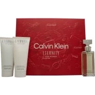 Image of Calvin Klein Women&#039;s 3 Piece Eternity Giftset including an Eau De Parfum 50ml, Body Lotion 100ml and Shower Gel