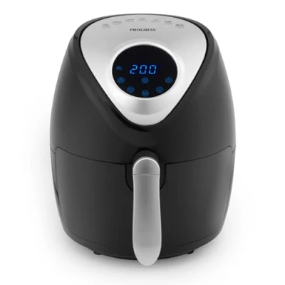 Image of Progress EK4221PH Go Healthy Digital Hot Air Fryer 4.5L Oil Free Fryer, Removable Non Stick Cooking Basket, Low Fat Cooking, 30 Minute Timer, Temperature Control, Automatic Shut Off, 1300 W