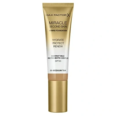 Image of Max Factor Miracle Second Skin Hydrating Foundation, Medium Tan 30 ml