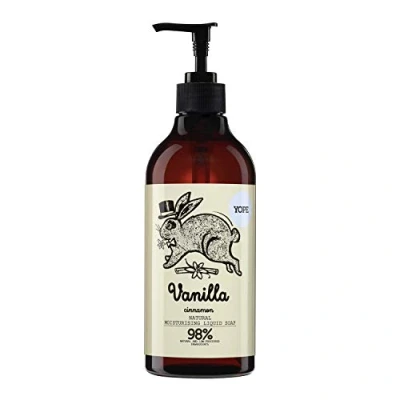 Image of YOPE Liquid Hand Wash Moisturising For Sensitive Skin Regenerating Smoothing Against Inflammation and Aging Vanilla &amp; Cinnamon Allantoin Coconut Sunflower Oil Vegan Cruelty Free 500 Milliliters