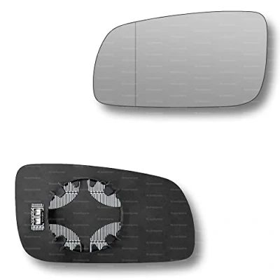 Image of Less4spares Replacement Wing Mirror Glass Left Compatible with VW Passat 1996 2004 CLIP ON Passnager Near Side N/S Heated Blind Spot