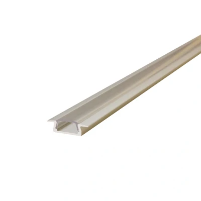 Image of 1M Profile Aluminium Recessed Clear Clip In Diffuser Integral LED