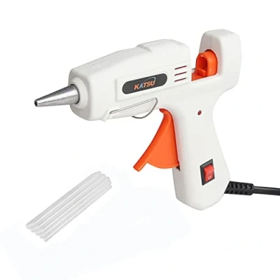 Image of KATSU 20W Electric Hot Glue Gun, Melt Gun with 12PCs Sticks 7mm x 150mm for DIY Craft Hobby and Home Quick Repairs 323128