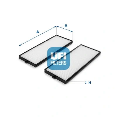 Image of 976171C000, 976171C001 Pollen Filter UFI 53.119.00 Particulate 239mm 100mm 12mm HYUNDAI: Getz