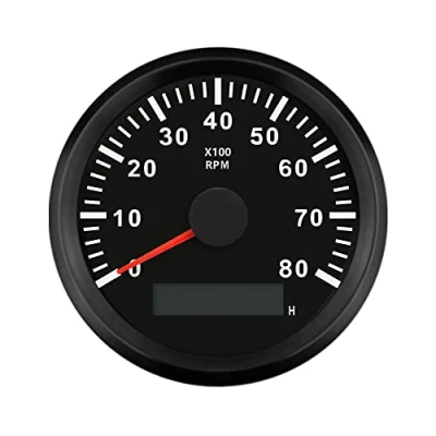 Image of ELING Tachometer RPM Gauge With Hour Meter For Car Truck Boat Yacht 0 8000RPM 85mm Backlight