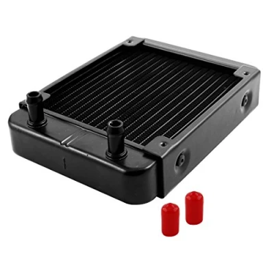 Image of sourcingmap 18 Pipe Aluminum Heat Exchanger Radiator Computer Water Cooling for CPU PC Cool System Black 120mm