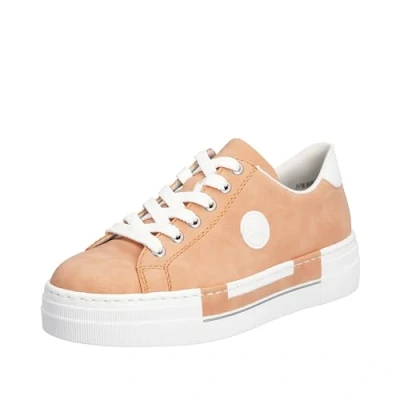 Image of Rieker Women&#039;s N49w1 Sneaker, Orange, 7.5 UK