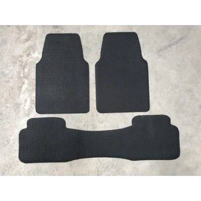 Image of Nicoman Universal Hex Dirt Catcher Anti Slip All Season Car Floor Mat(Black, Full Set with Taxi Style 1 Piece Rea), Large Size