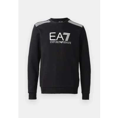 Image of EA7 Emporio Armani Train LOGO Sweatshirt, Men&#039;s, Size: Small, Black