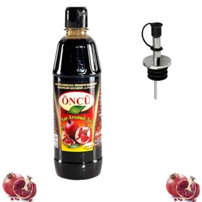 Image of Oncu Pomegranate Salad Sauce Molasses 700g with Homlix Stainless Steel Bottle Stopper Turkish Favourite
