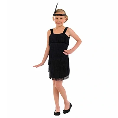 Image of Fun Shack Black 1920s Flapper Dress Girls, Dresses, Girl Fancy Dress, Kids for Girls Medium