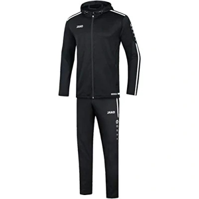 Image of JAKO Women&#039;s Striker 2.0 with Hood Pr Tracksuit, Black/White, 34 EU