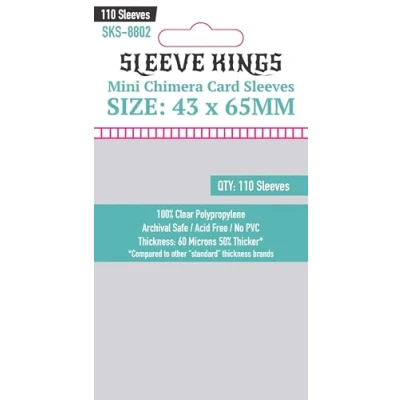 Image of Sleeve Kings Mini Chimera Card Sleeves 43mm X 65mm Pack of 110