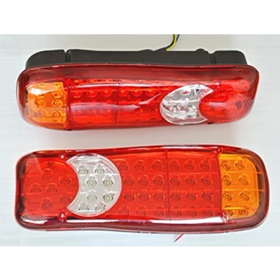 Image of 24/7 AUTO 2x LED Rear Tail Recovery 24V Lights for lorry tipper chassis truck trailer caravan