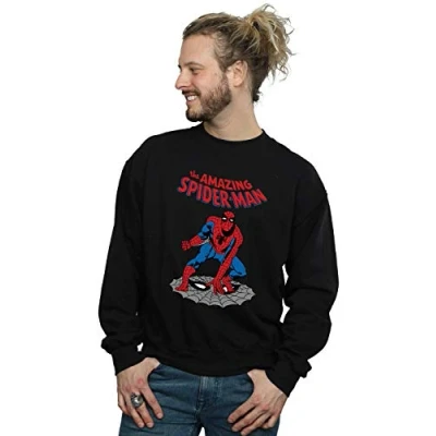 Image of Marvel Men&#039;s The Amazing Spider Man Sweatshirt Black Large
