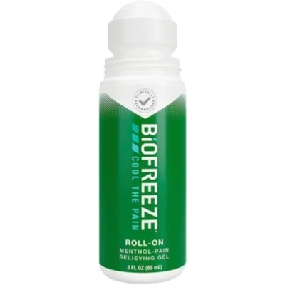 Image of 3 Pack Biofreeze Roll On 82G Bundle Fast Acting Muscle Joint Pain Relief with Cooling Menthol Soothe Sore Muscles Convenient Application