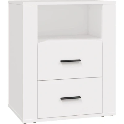 Image of vidaXL Bedside Cabinet White 50x36x60 cm Engineered Wood