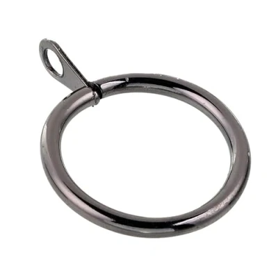 Image of Lister Cartwright 19 mm Curtain Rings Black Nickel Metal(10x Rings)