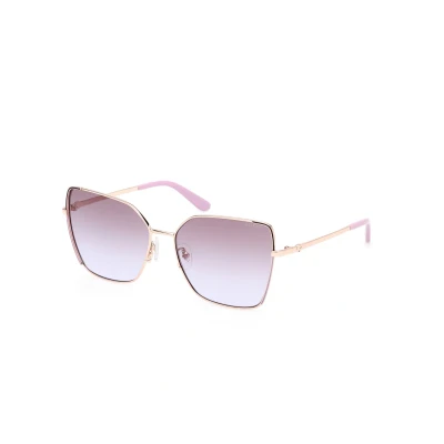 Image of Guess Woman GU00192 59F Sunglasses Metal Beige Brown Butterfly Normal