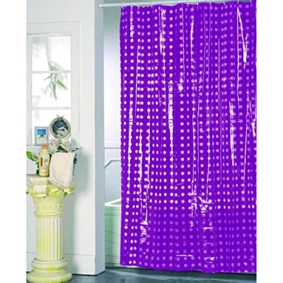 Image of MSV &quot;Dots Shower Curtain, Violet