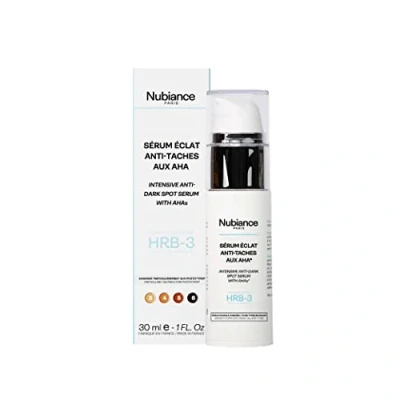 Image of NUBIANCE Anti Dark Spot Serum with AHA HRB 3 30ml For Black, Matte and Mixed Skins Exfoliating Face Care Against the Appearance of Pigmentary Spots Powerful tone unifying Cream